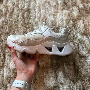 Nike Women's Beige and White Sneakers
